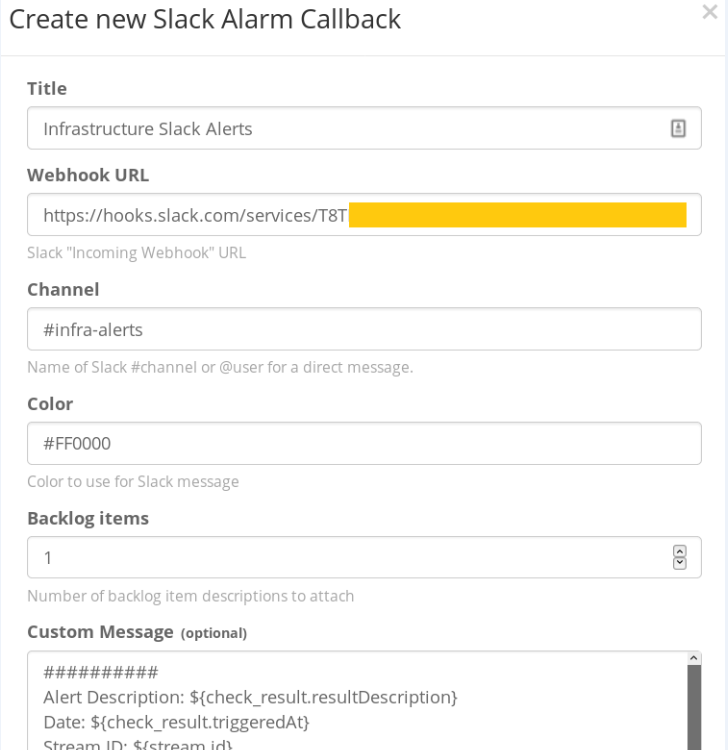 Callback settings